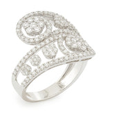 Elegant Diamond Spiral Ring