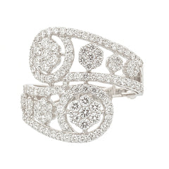 Elegant Diamond Spiral Ring