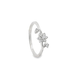 Elegant Floral Diamond Ring
