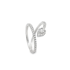 Elegant Heart-Shaped Diamond Ring