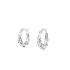 Elegant Diamond Hoop Earrings