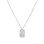 Baguette Halo Diamond Pendant Necklace