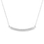 Curved Diamond Bar Necklace