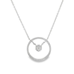 White gold necklace with a pendant