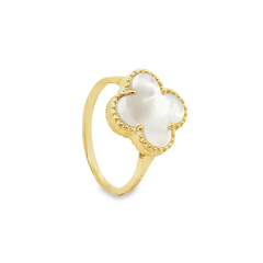 Elegant Gold Clover Ring