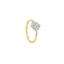 Geometric Cluster Diamond Ring