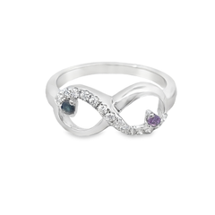 Elegant Infinity Ring with Gemstones