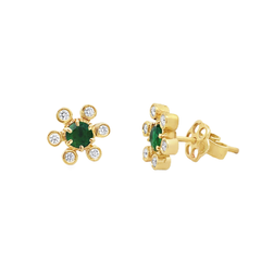 Elegant Green Stone Earrings