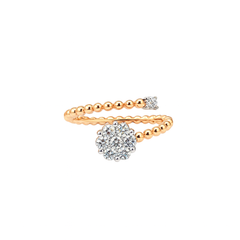 Rose gold ring with a diamond