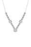 Baguette Halo Diamond Statement Necklace