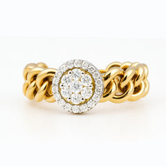 Elegant Gold Chain Ring