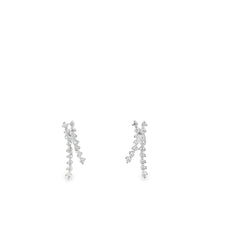 Shop 18K White Gold Diamond Cascade Stud Earrings by Amadura Jewelry. 0.26 CT G VS1 natural diamonds. Visit El Korba & Citystars. IGI, GIA & HRD certificates.