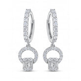Shop Pavé Diamond Circle Drop Earrings by Amadura Jewelry. 0.49 CT G VS1 natural diamonds. Visit El Korba & Citystars. IGI, GIA & HRD certificates.