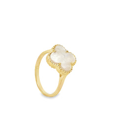 Elegant Gold and Mother-of-Pearl Ring