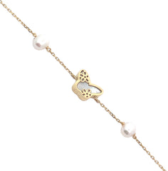 Mother of Pearl Bracelet In 18K Gold