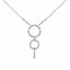 Double Circle Diamond Pendant Necklace