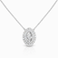 Marquise Halo Diamond Pendant Necklace