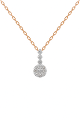 Rose gold necklace with a diamond pendant