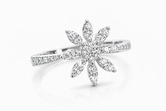 Diamond Flower Ring