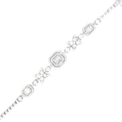 Shop the Emerald Cut Floral Diamond Bracelet in 18K Gold by Amadura Jewelry. Visit El Korba & Citystars Mall. IGI, GIA & HRD certificates upon request.
