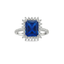 Sapphire Halo Diamond Ring