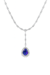 Elegant Sapphire Pendant Necklace
