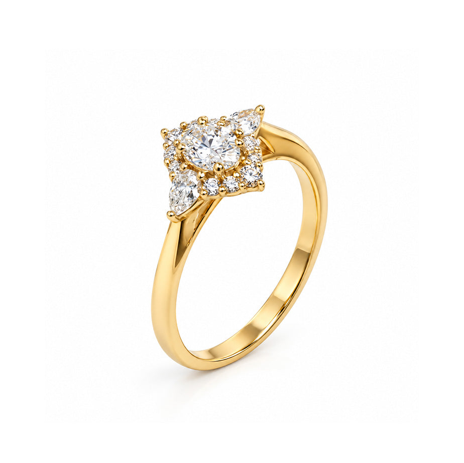 Cushion Halo Diamond Ring