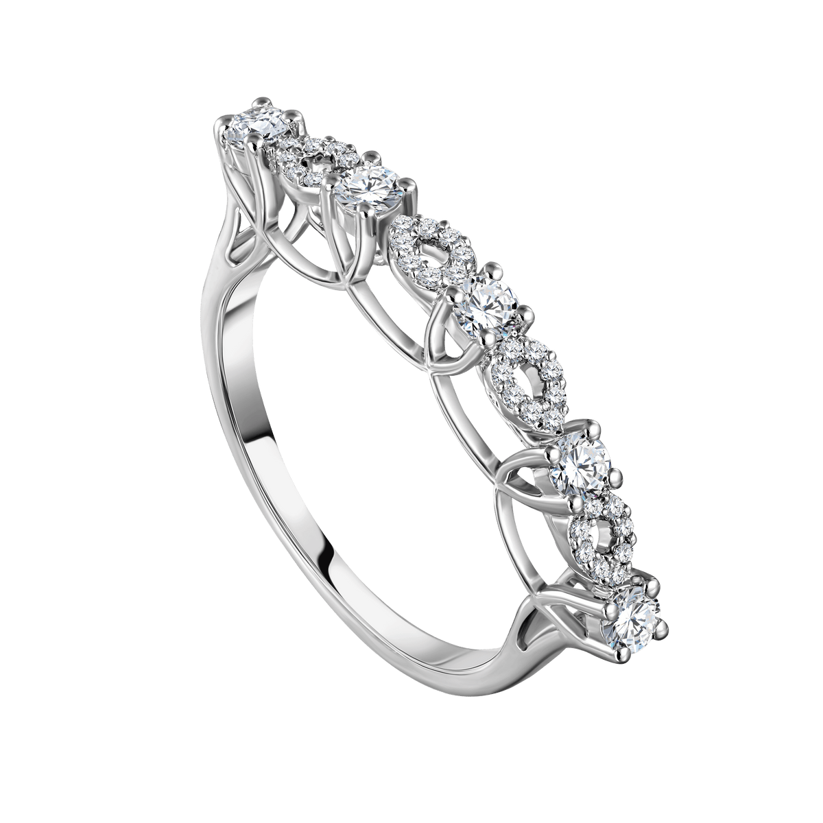 18k White Gold Wedding Band