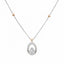 Two-Tone Pear Diamond Pendant Necklace