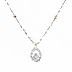 Necklace with a teardrop-shaped pendant
