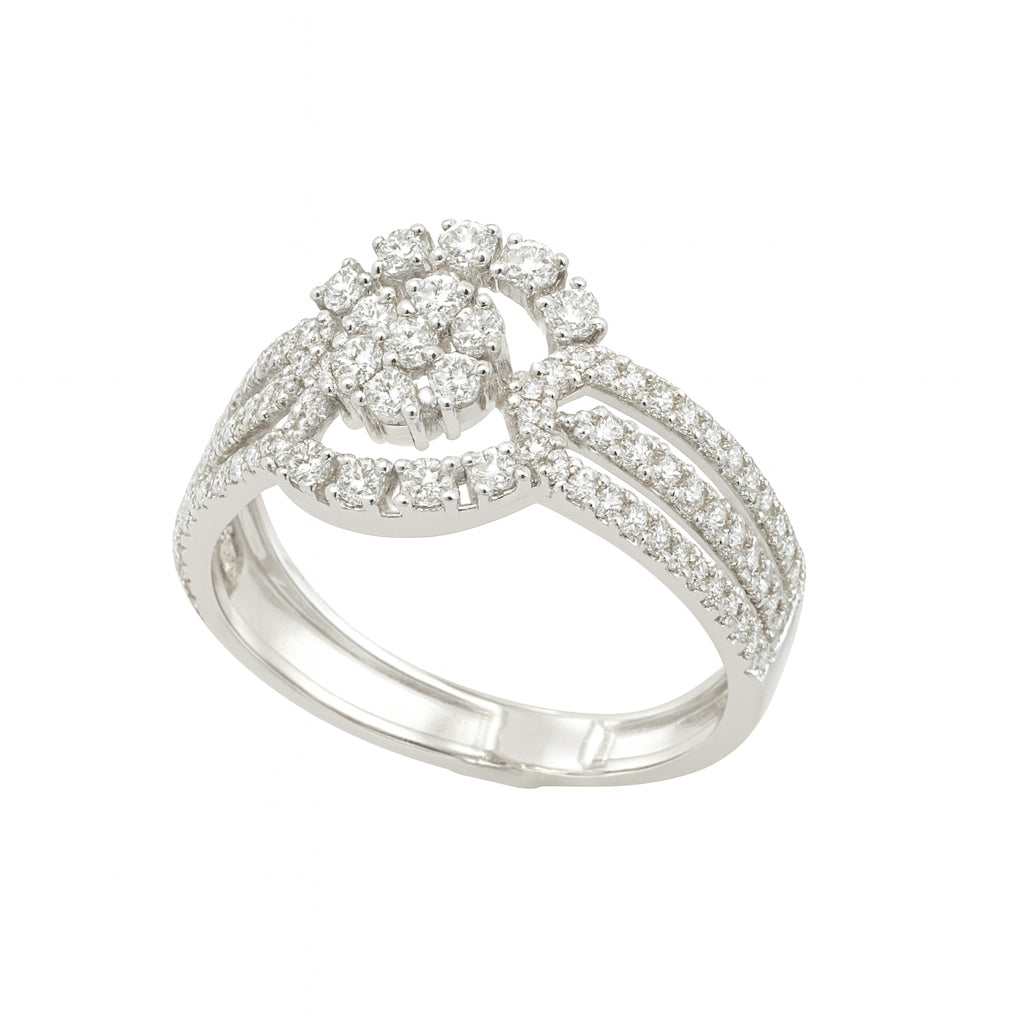 Floral Cluster Diamond Ring Main image