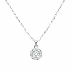Round Halo Diamond Pendant