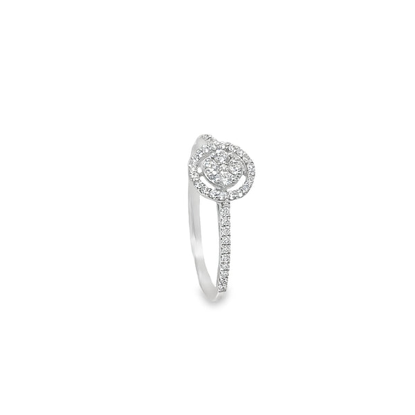 Double Halo Diamond Ring