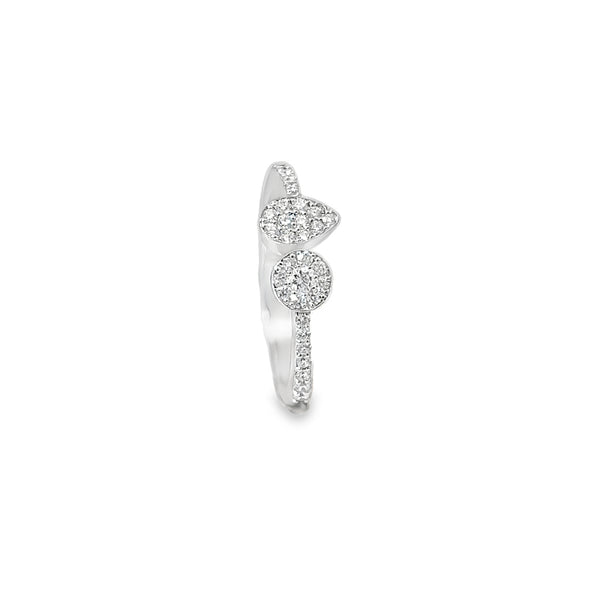 Pear & Round Diamond Ring