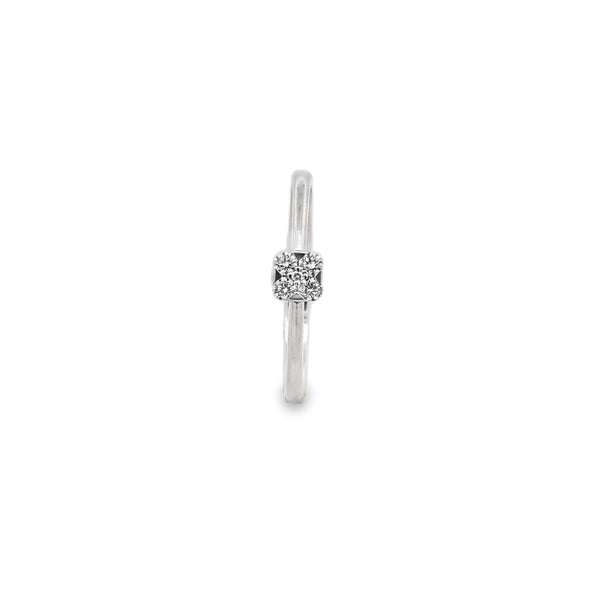 Floral Diamond Solitaire Ring