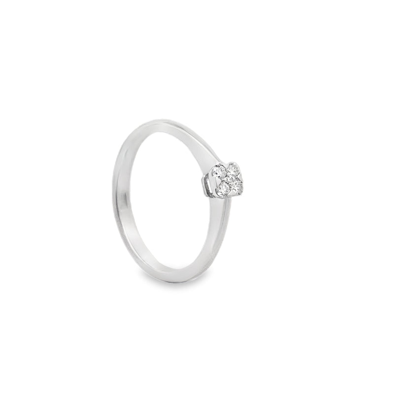 Floral Diamond Solitaire Ring Main image