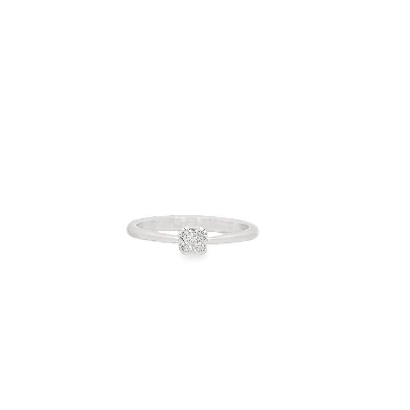 Floral Diamond Solitaire Ring Secondary image