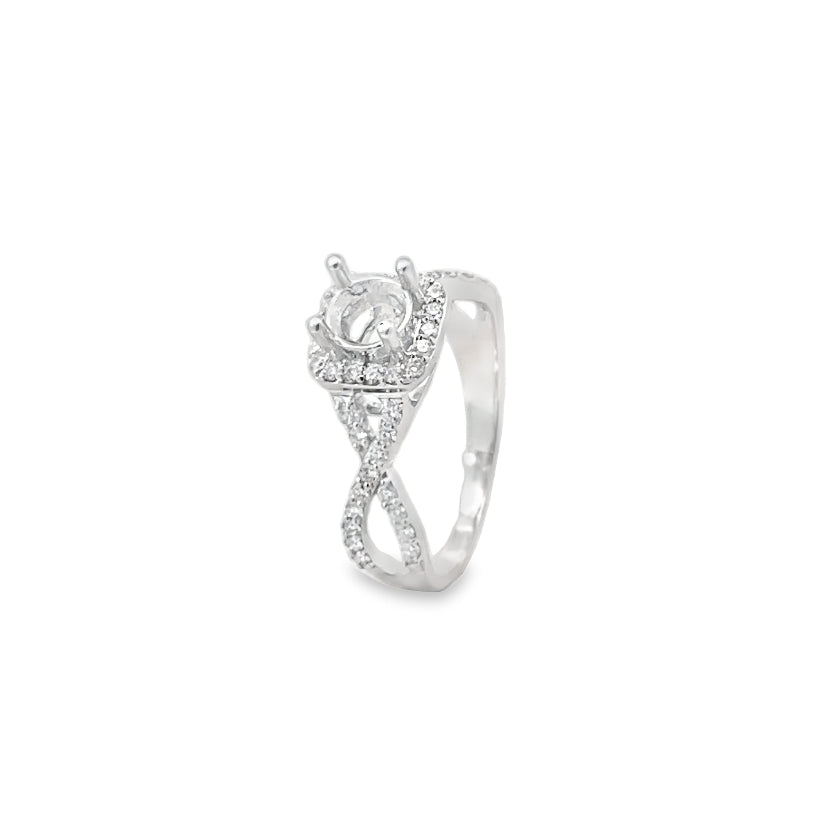 Twist Halo Diamond Ring Main image