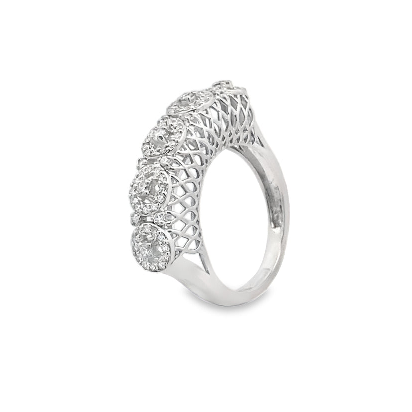 Graduated Halo Diamond Ring Main image