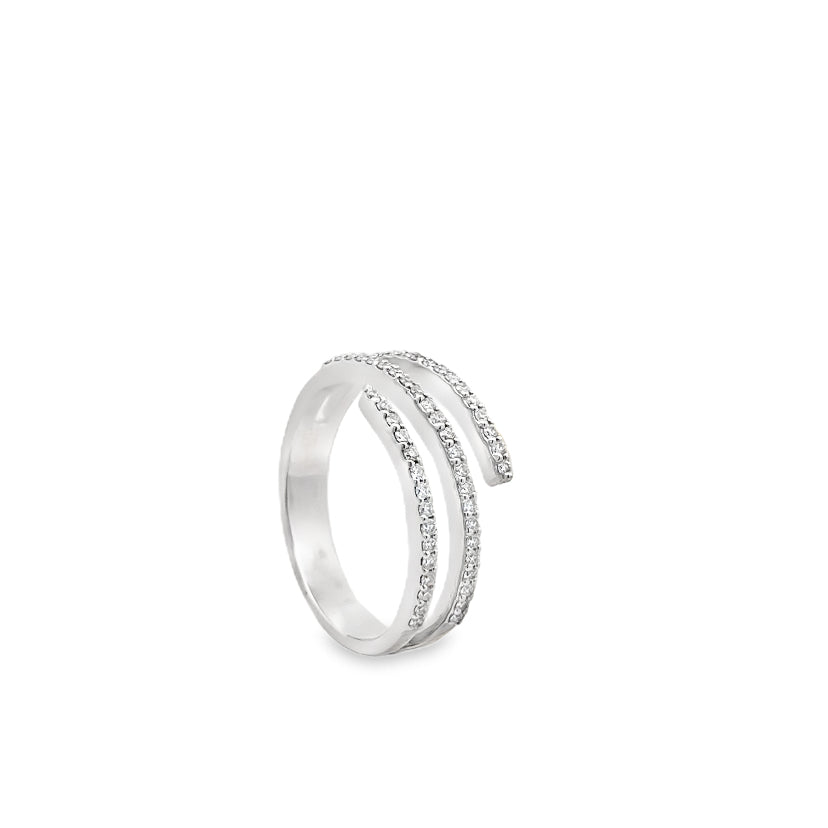 Triple Row Diamond Ring