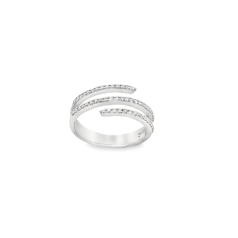 Triple Row Diamond Ring