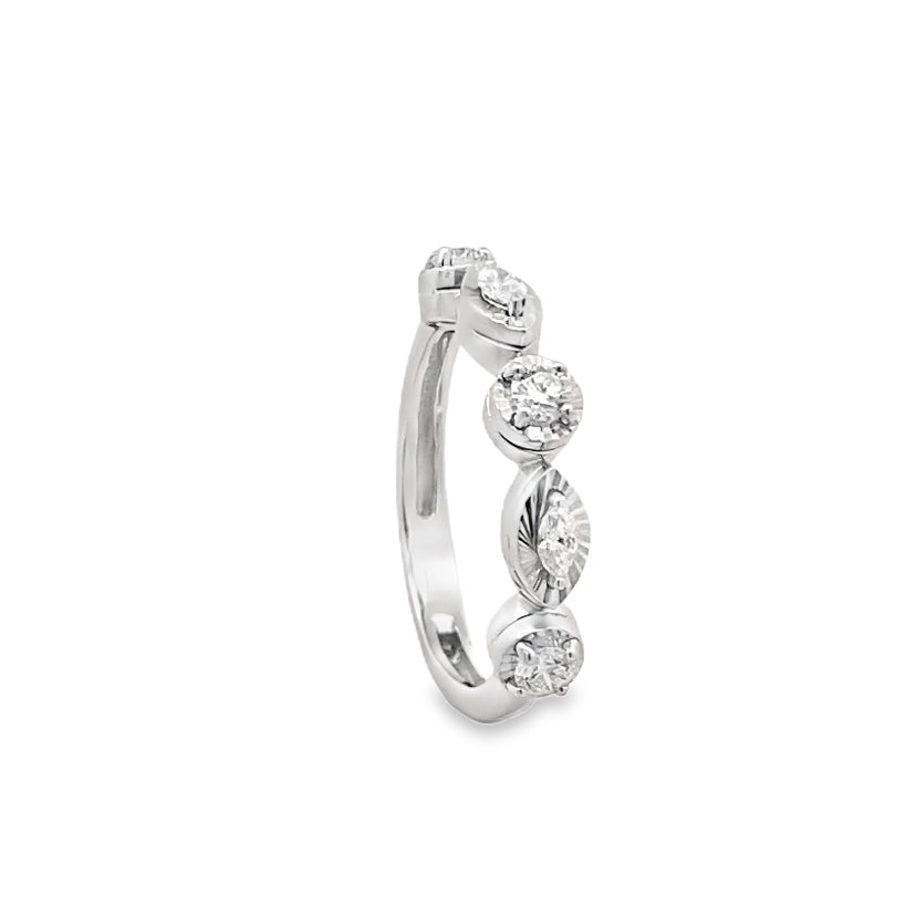 Marquise Diamond Band Ring