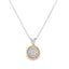 Round Halo Diamond Pendant Necklace