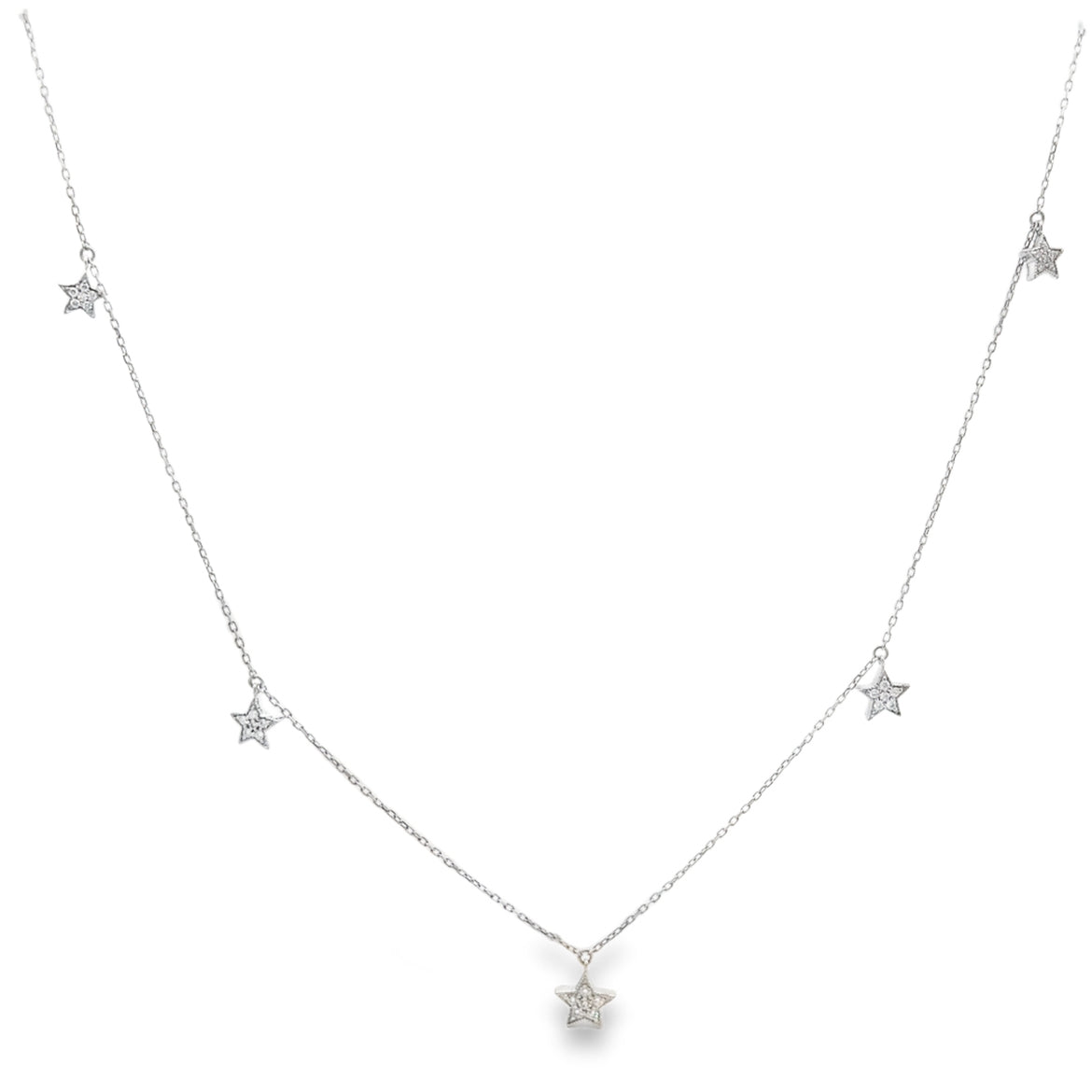Star Diamond Station Necklace Main image