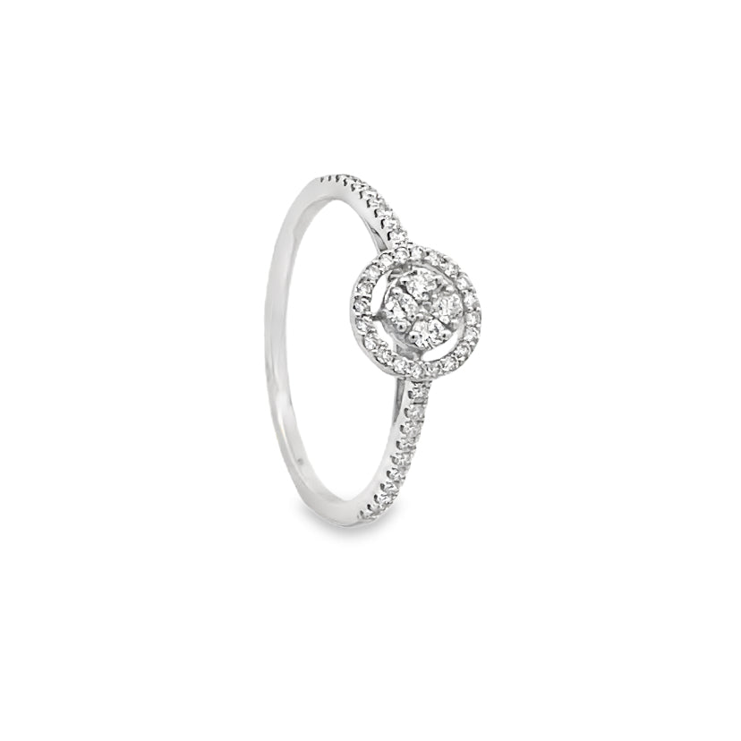 Open Circle Halo Diamond Ring Main image