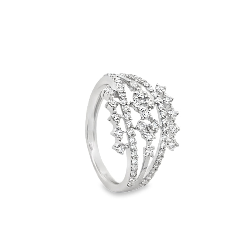 Floral Diamond Cocktail Ring Secondary image