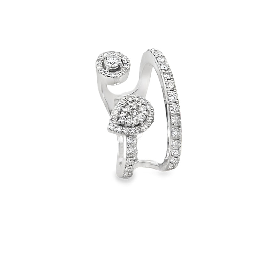Open Halo Diamond Ring Secondary image