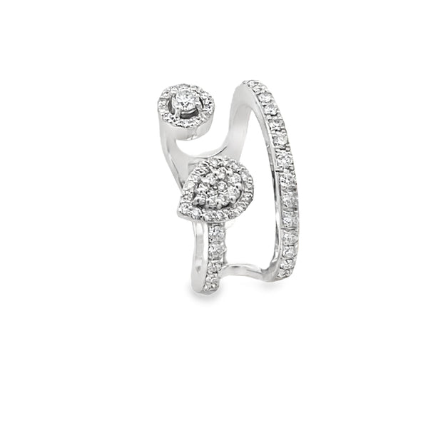 Open Halo Diamond Ring