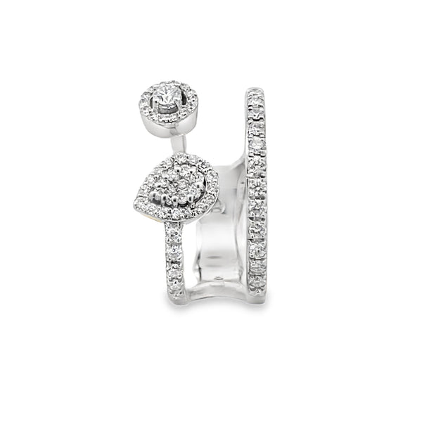 Open Halo Diamond Ring