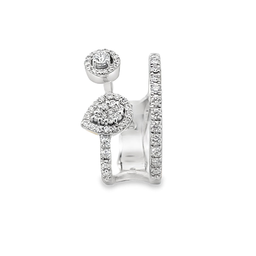 Elegant Double Band Diamond Ring